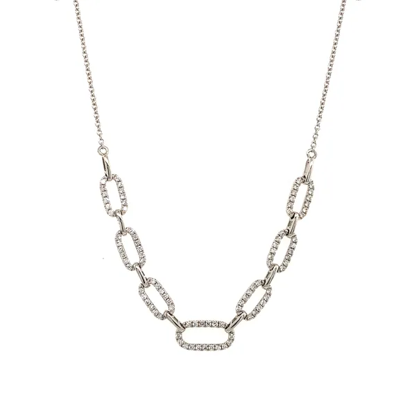 18K White Gold Diamond Necklace