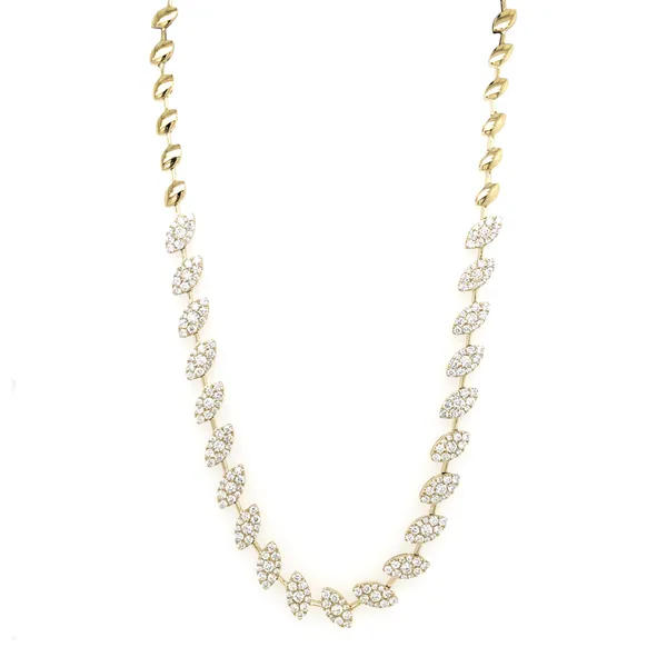 14K Yellow Gold Diamond Necklace