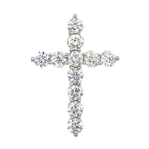 18K White Gold Diamond Pendant