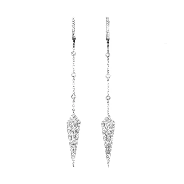 18K White Gold Diamond Earrings