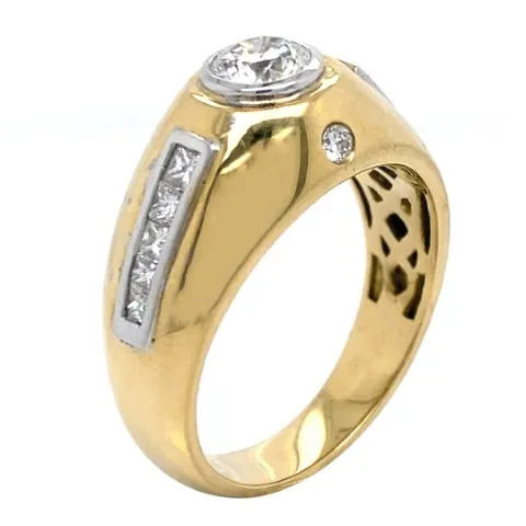 18K Yellow Gold Diamond Men’s Ring