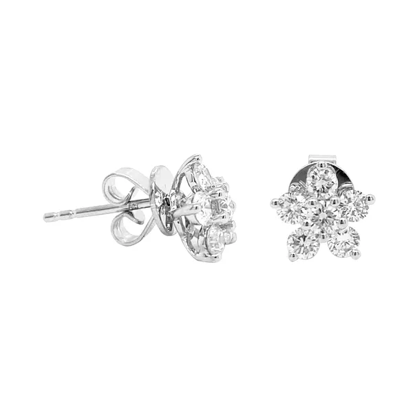 18K White Gold Diamond Earrings