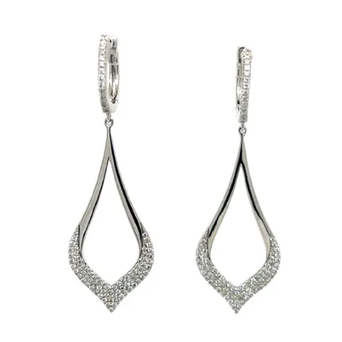 18K White Gold Diamond Earrings