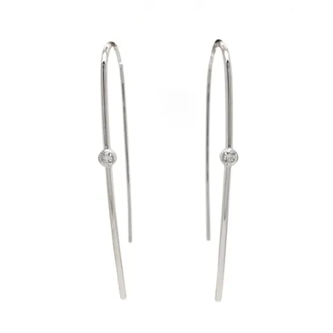 18K White Gold Diamond Earrings