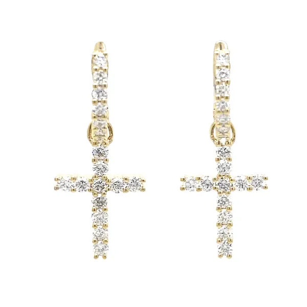 18K Yellow Gold Diamond Earrings