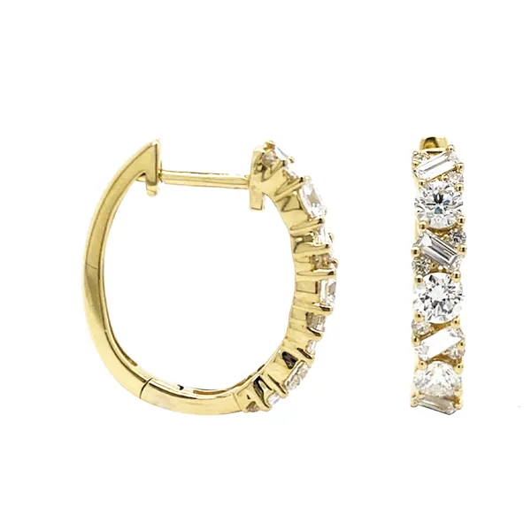 18K Yellow Gold Huggie Earrings