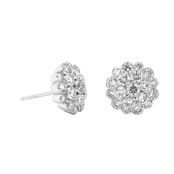 18K White Gold Diamond Earrings