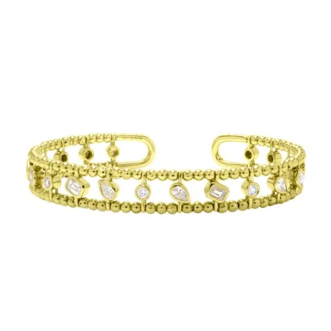 18K Yellow Gold Diamond Bangle
