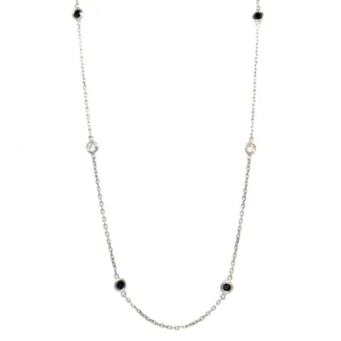 18K White Gold Diamond Necklace