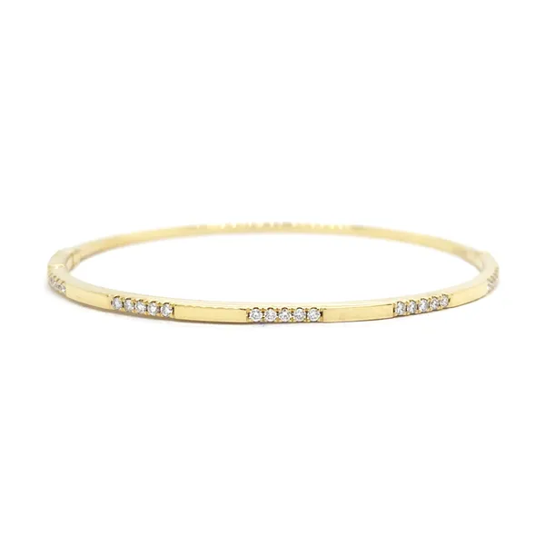 18K Yellow Gold Diamond Bangle