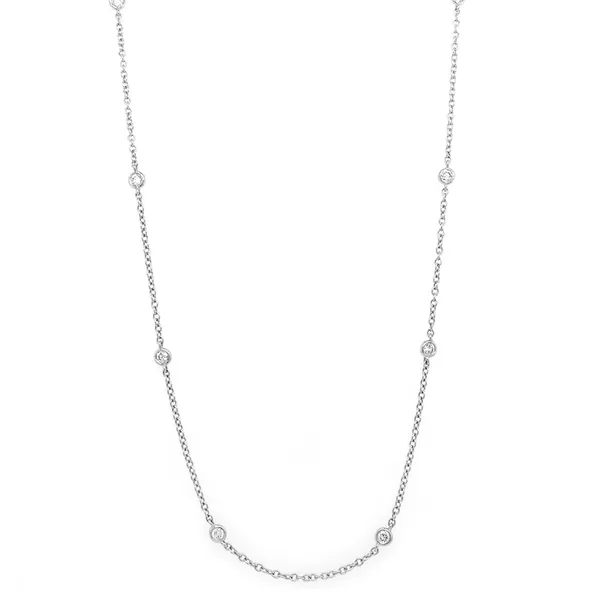 18K White Gold Diamond Necklace