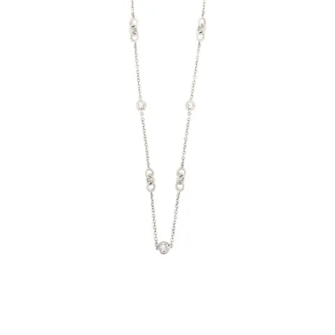 18K White Gold Diamond Necklace