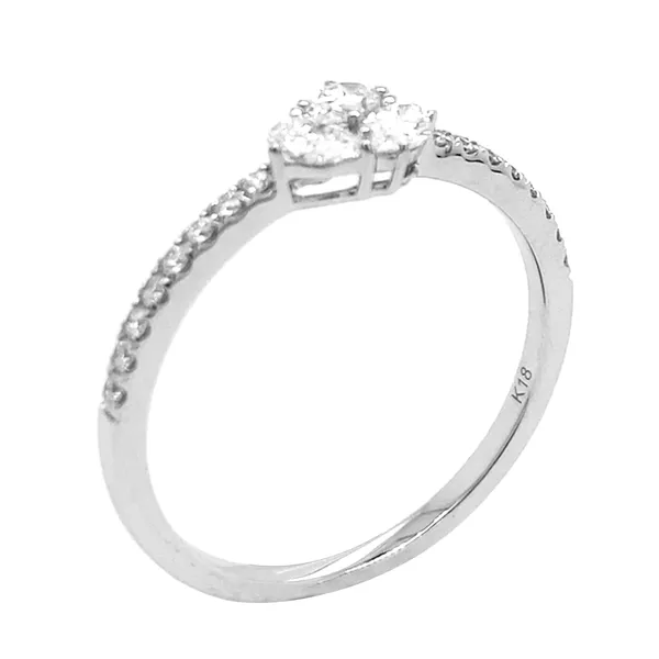 18K White Gold Diamond Band
