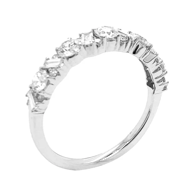 18K White Gold Diamond Band