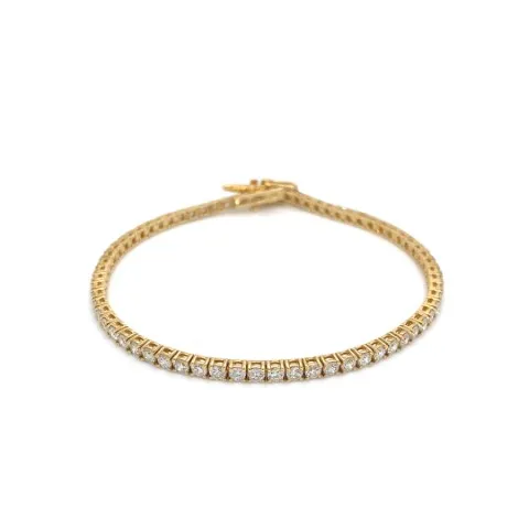 18K Yellow Gold Tennis Bracelet