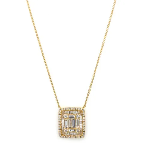 18K Yellow Gold Diamond Necklace