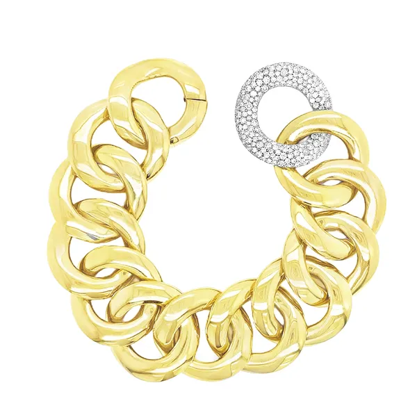 18K Two-Tone Gold Diamond Bracelet