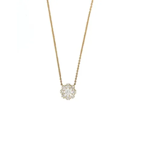 18K Yellow Gold Diamond Necklace