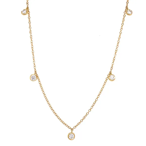 18K Yellow Gold Diamond Necklace