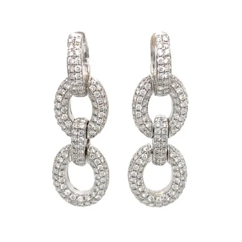 18K White Gold Diamond Earrings