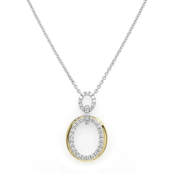 18K Two-Tone Gold Diamond Necklace