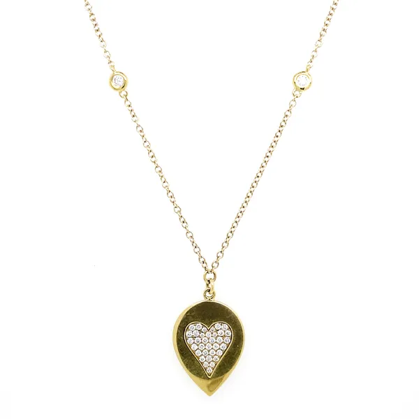 18K Yellow Gold Diamond Necklace