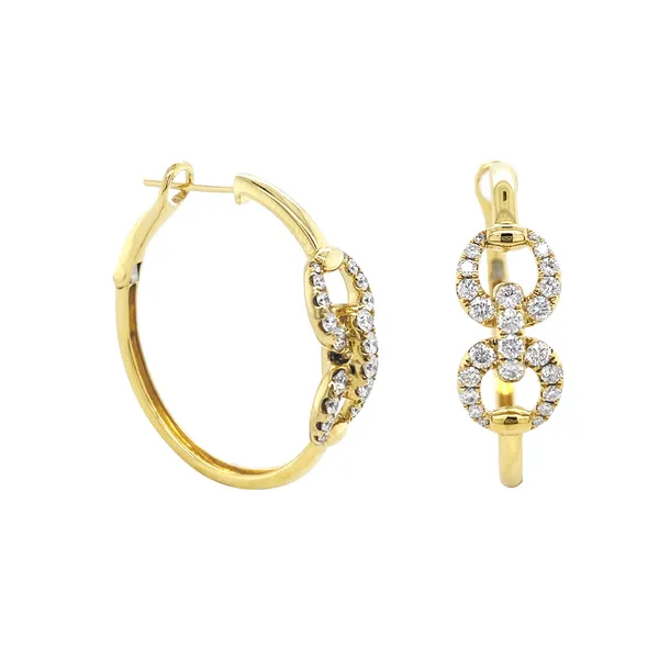 18K Yellow Gold Hoop Earrings