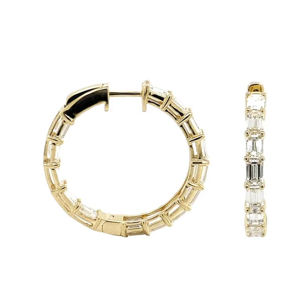18K Yellow Gold Hoop Earrings
