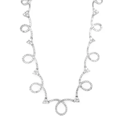 18K White Gold Diamond Necklace