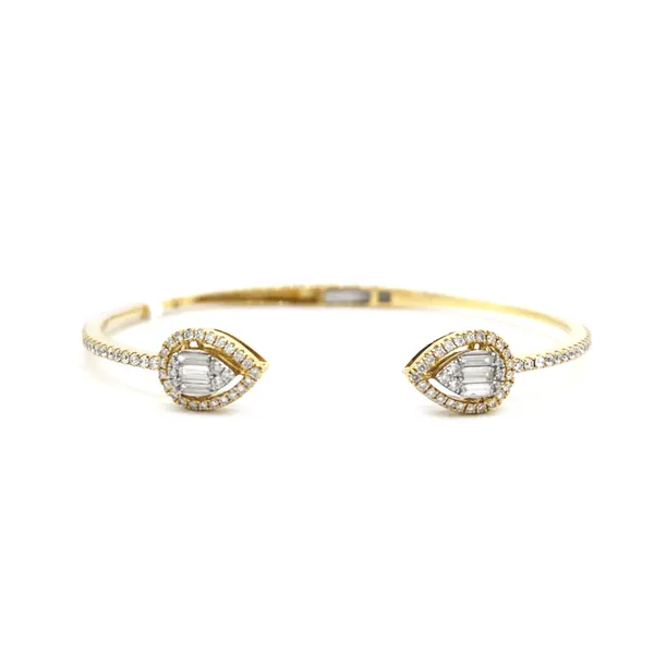 18K Yellow Gold Diamond Bangle