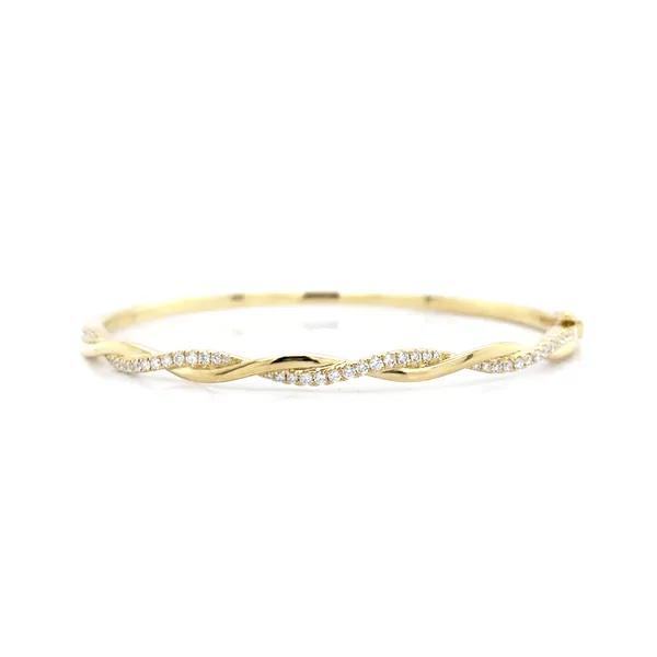 18K Yellow Gold Diamond Bangle