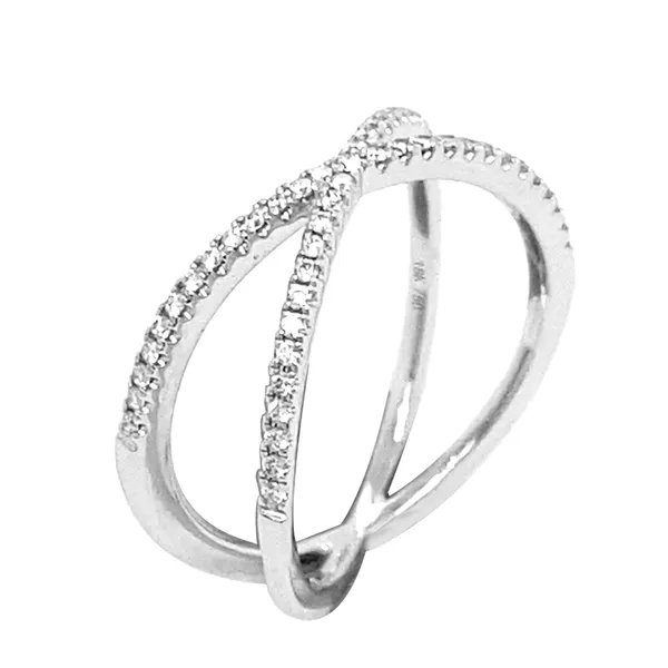 18K White Gold Diamond Band