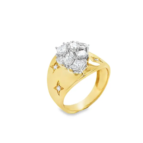 18K Two-Tone Gold Diamond Ring