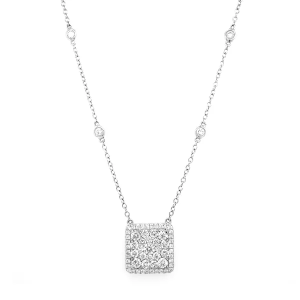 18K White Gold Diamond Necklace
