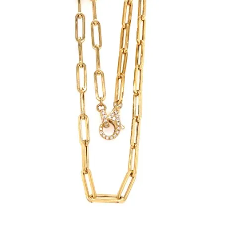 18K Yellow Gold Diamond Necklace