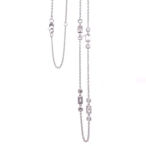 18K White Gold Diamond Necklace