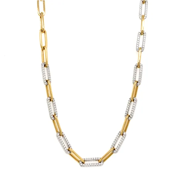 18K Two-Tone Gold Diamond Necklace