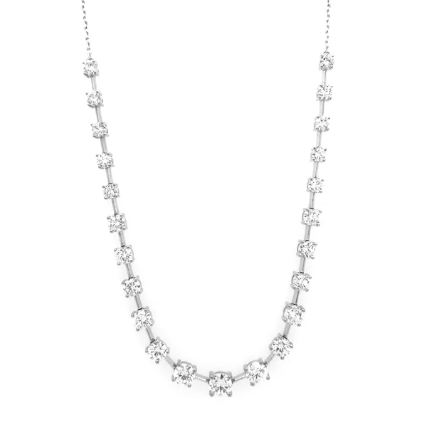 18K White Gold Diamond Necklace