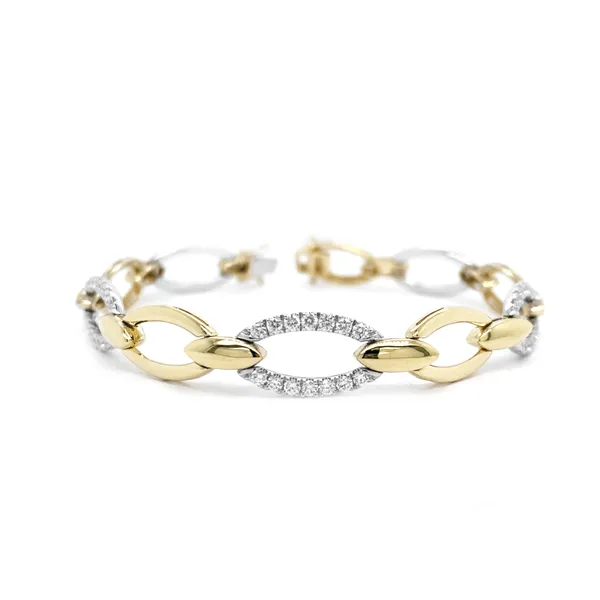 18K Two-Tone Diamond Bracelet