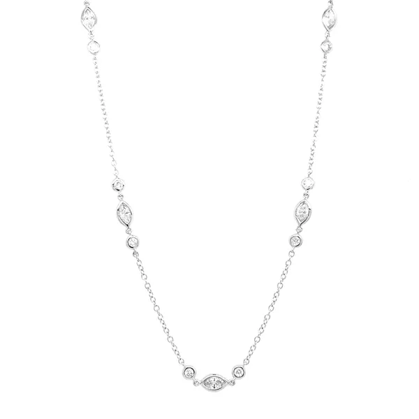 18K White Gold Diamond Necklace