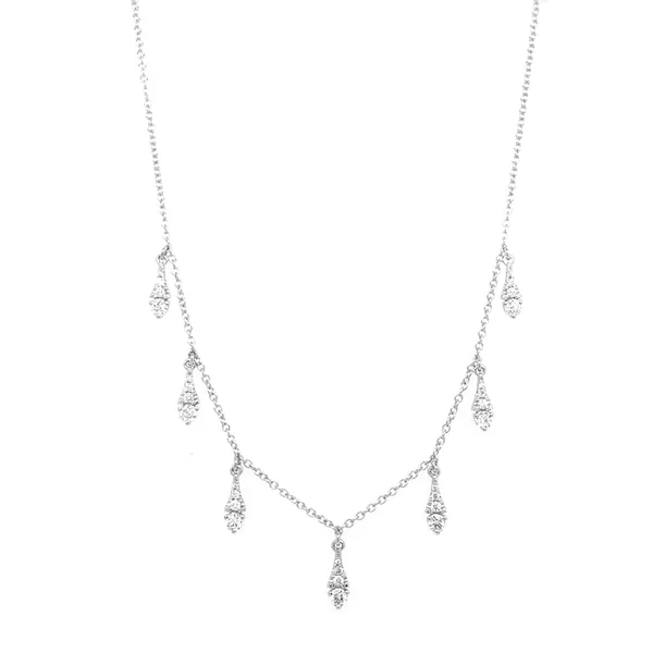 18K White Gold Diamond Necklace