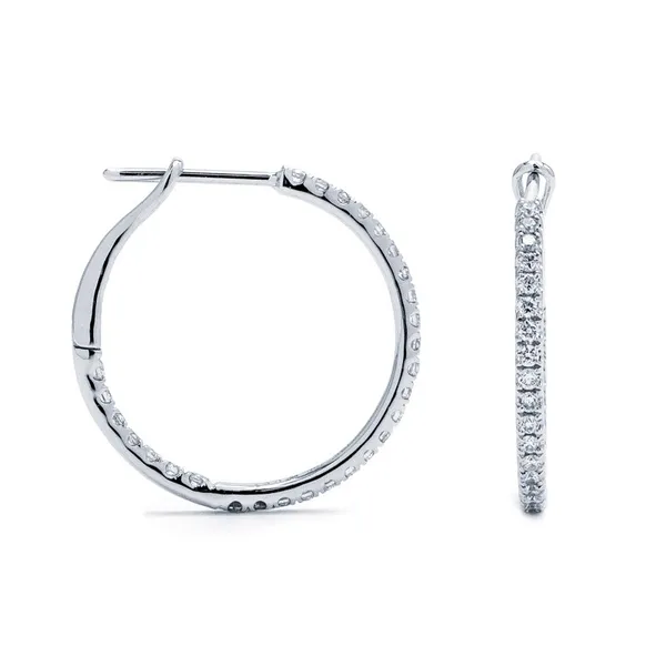 18K White Gold Hoop Earrings