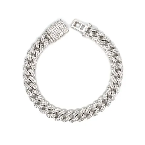 14K White Gold Diamond Men’s Bracelet