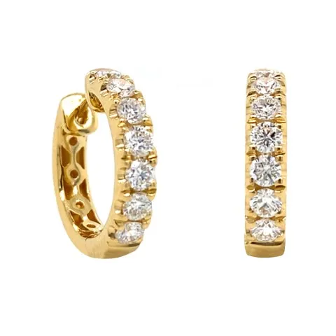 18K Yellow Gold Huggie Earrings