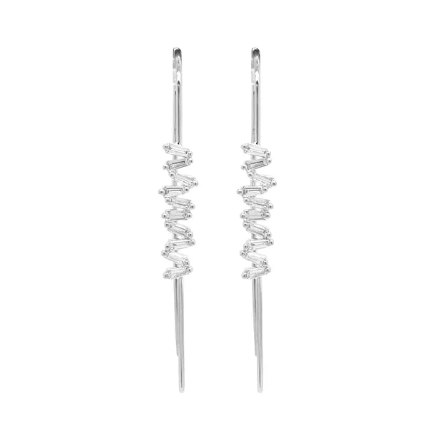 18K White Gold Diamond Earrings