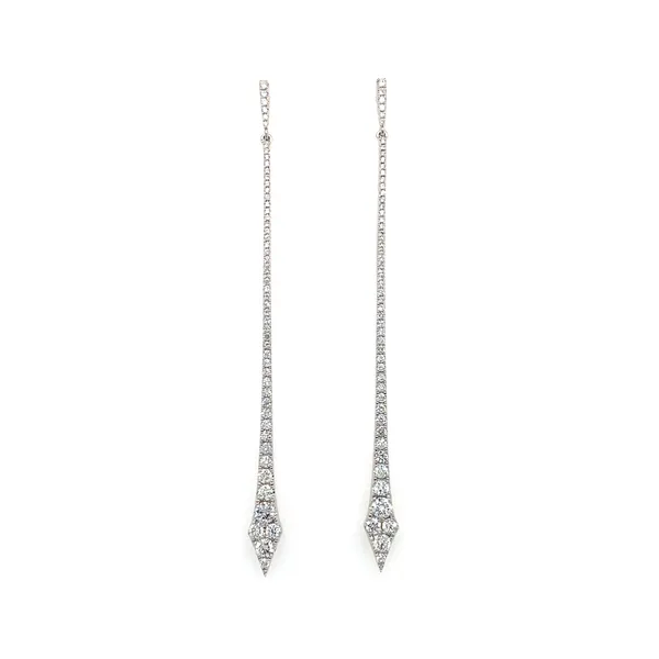 18K White Gold Diamond Earrings