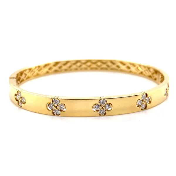 18K Yellow Gold Diamond Bangle