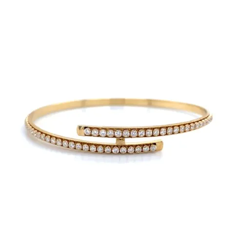 18K Yellow Gold Diamond Bangle