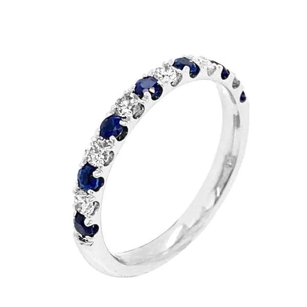 18K White Gold Sapphire Band