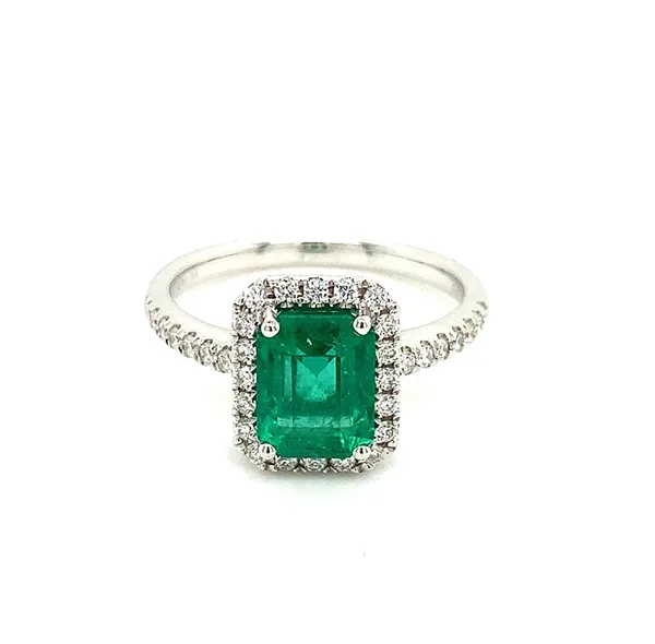 18K White Gold Emerald Ring